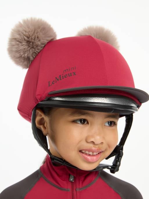 LeMieux AW24 Mini Double Pom Hat Silk - Ember - One Size