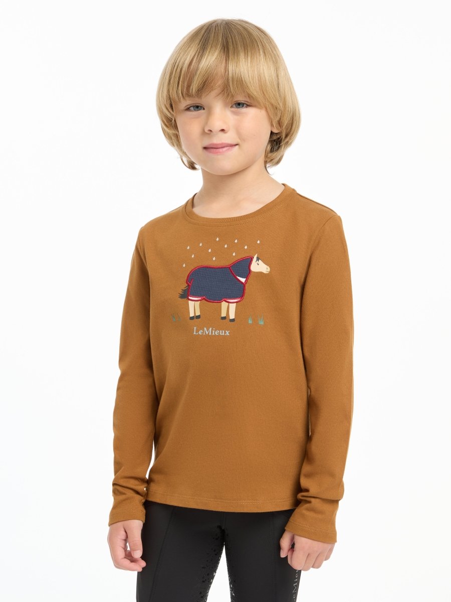 LeMieux AW24 Mini Jessie Long Sleeve Top - Ginger - 3 - 4 years