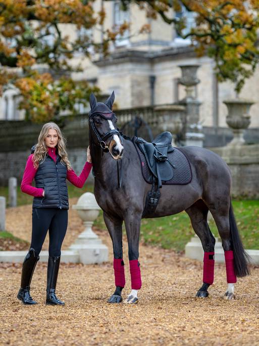 LeMieux AW24 Suede Dressage Square - Cinder - Small/Medium