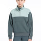 LeMieux AW24 Young Rider Kate Quarter Zip - Ash/Stone - 7 - 8 years