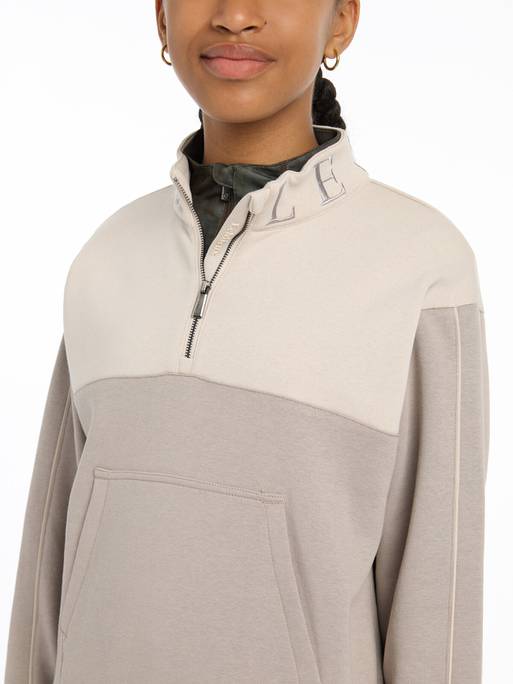 LeMieux AW24 Young Rider Kate Quarter Zip - Ash/Stone - 7 - 8 years