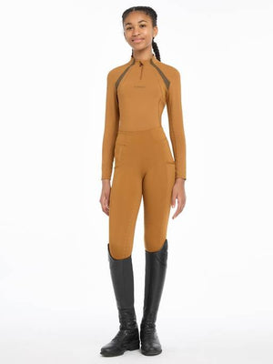 LeMieux AW24 Young Rider Mia Mesh Base Layer - Ginger - 7 - 8 years