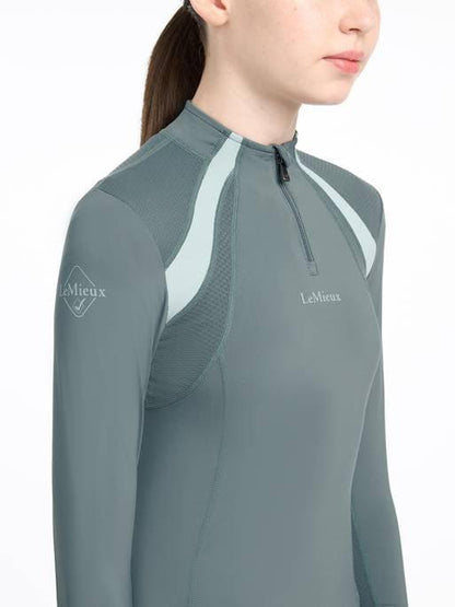 LeMieux AW24 Young Rider Mia Mesh Base Layer - Petrol - 7 - 8 years