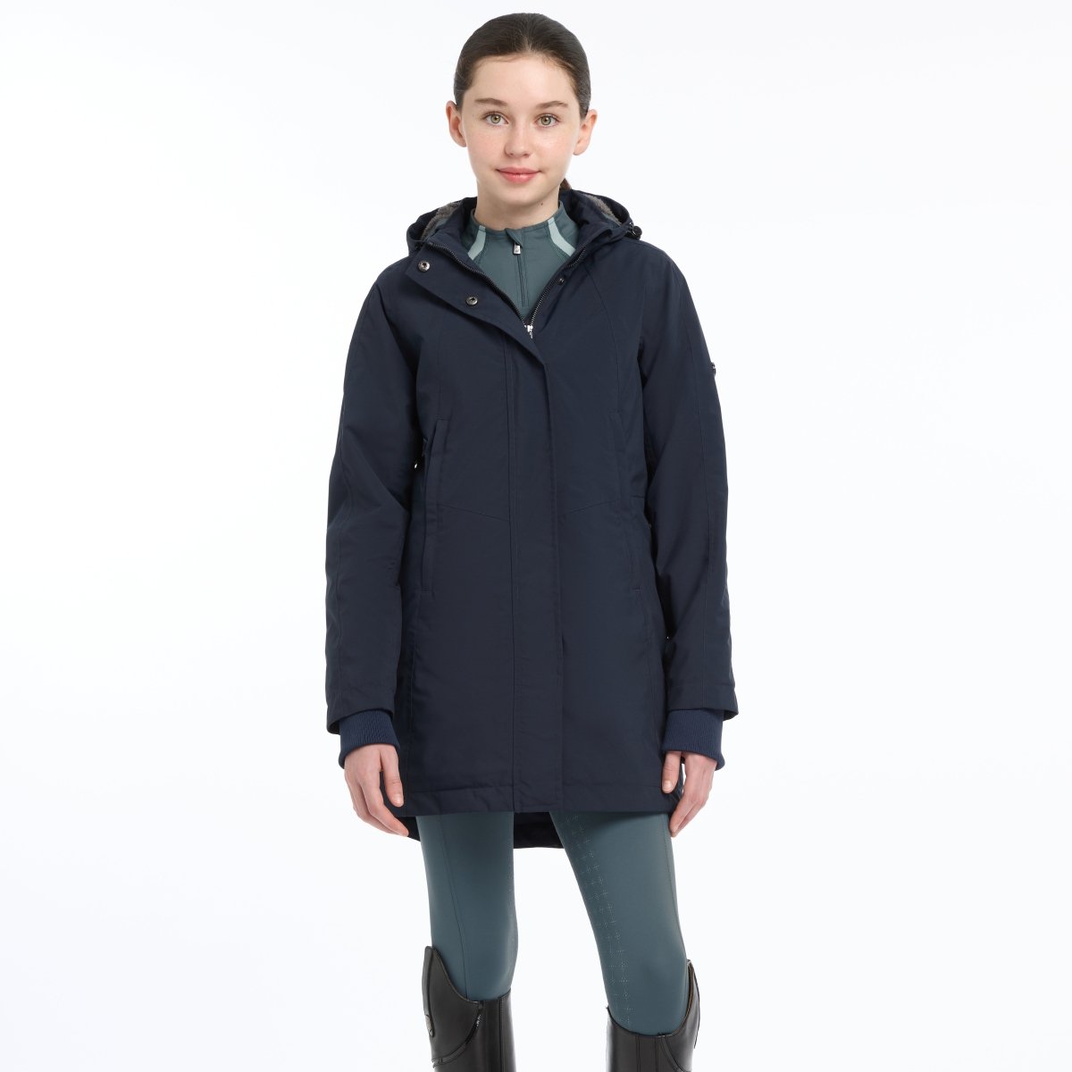 LeMieux AW24 Young Rider Skye Waterproof Coat - Navy - 7 - 8 years