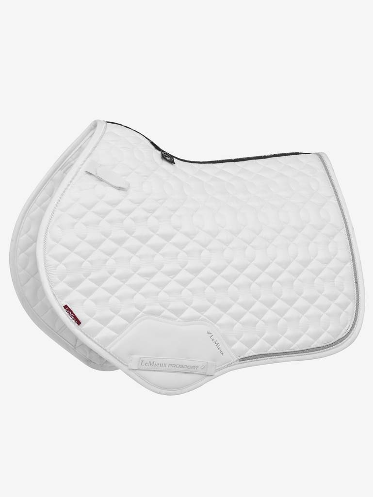 LeMieux Crystal Suede Close Contact Square Saddle Pad - White - Large