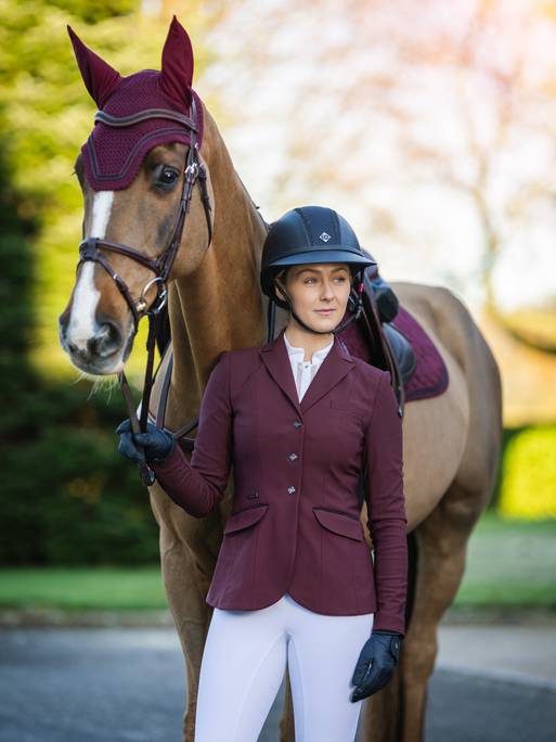 LeMieux Dynamiqué Show Jacket - Burgundy - UK06