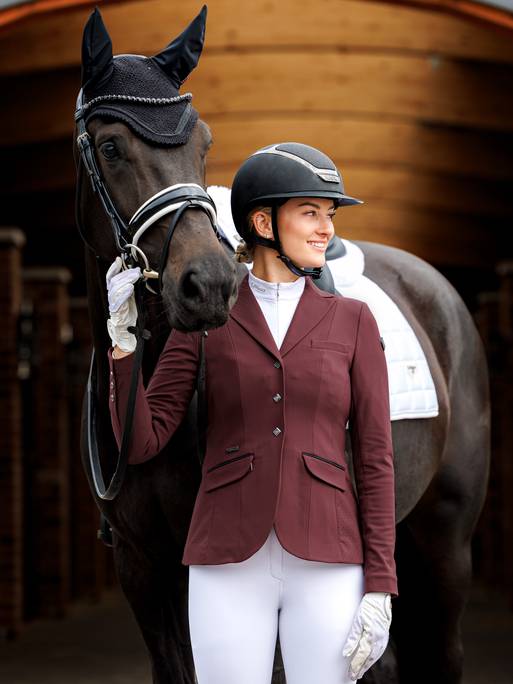 LeMieux Dynamiqué Show Jacket - Burgundy - UK06