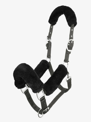 LeMieux Fleece Comfort Headcollar - Black/Grey - Pony