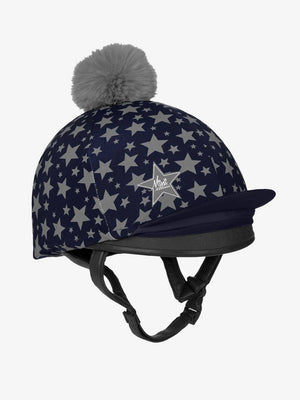 LeMieux Mini Reflective Print Hat Silk - -