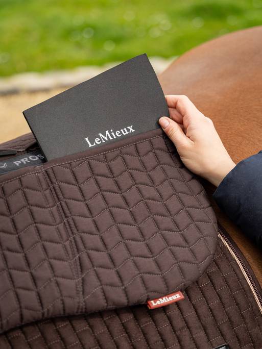 LeMieux ProSorb Plain 3 Pocket Quilted Half Pad - Brown - Large