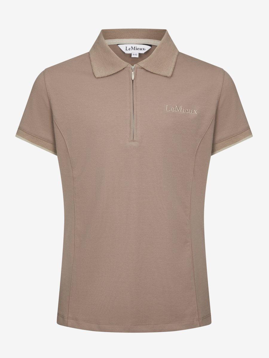 LeMieux SS24 Young Rider Polo Shirt - Apricot - 7-8 years