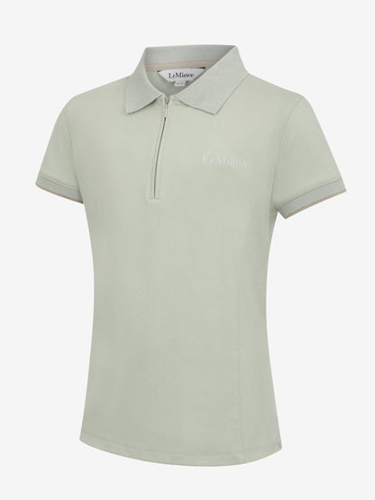 LeMieux SS24 Young Rider Polo Shirt - Pistachio - 7-8 years