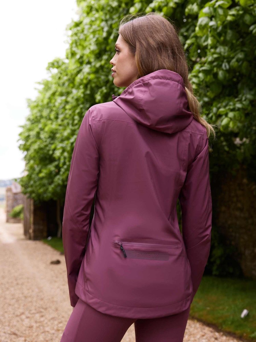 LeMieux SS25 Ladies Isla Short Waterproof Jacket - Rosewood - UK 10