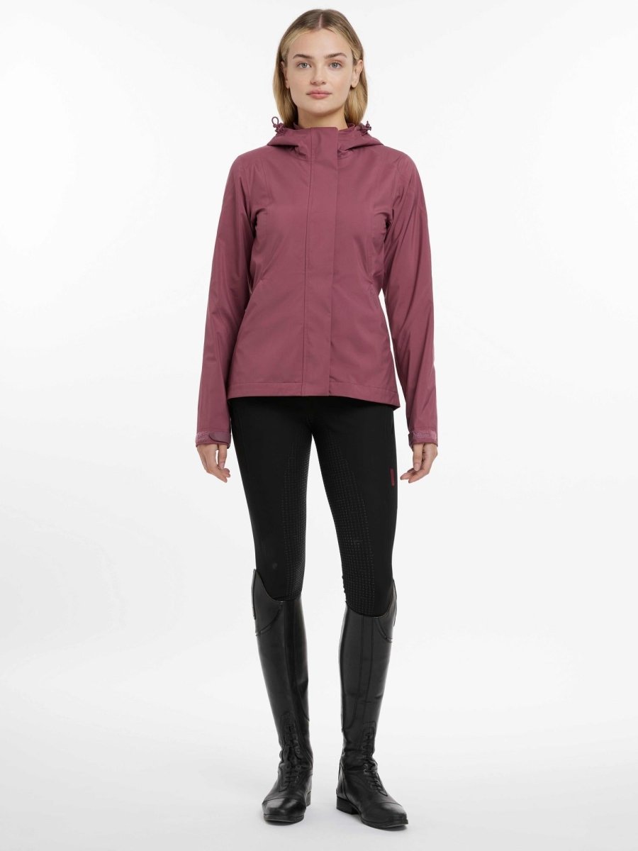 LeMieux SS25 Ladies Isla Short Waterproof Jacket - Rosewood - UK 10