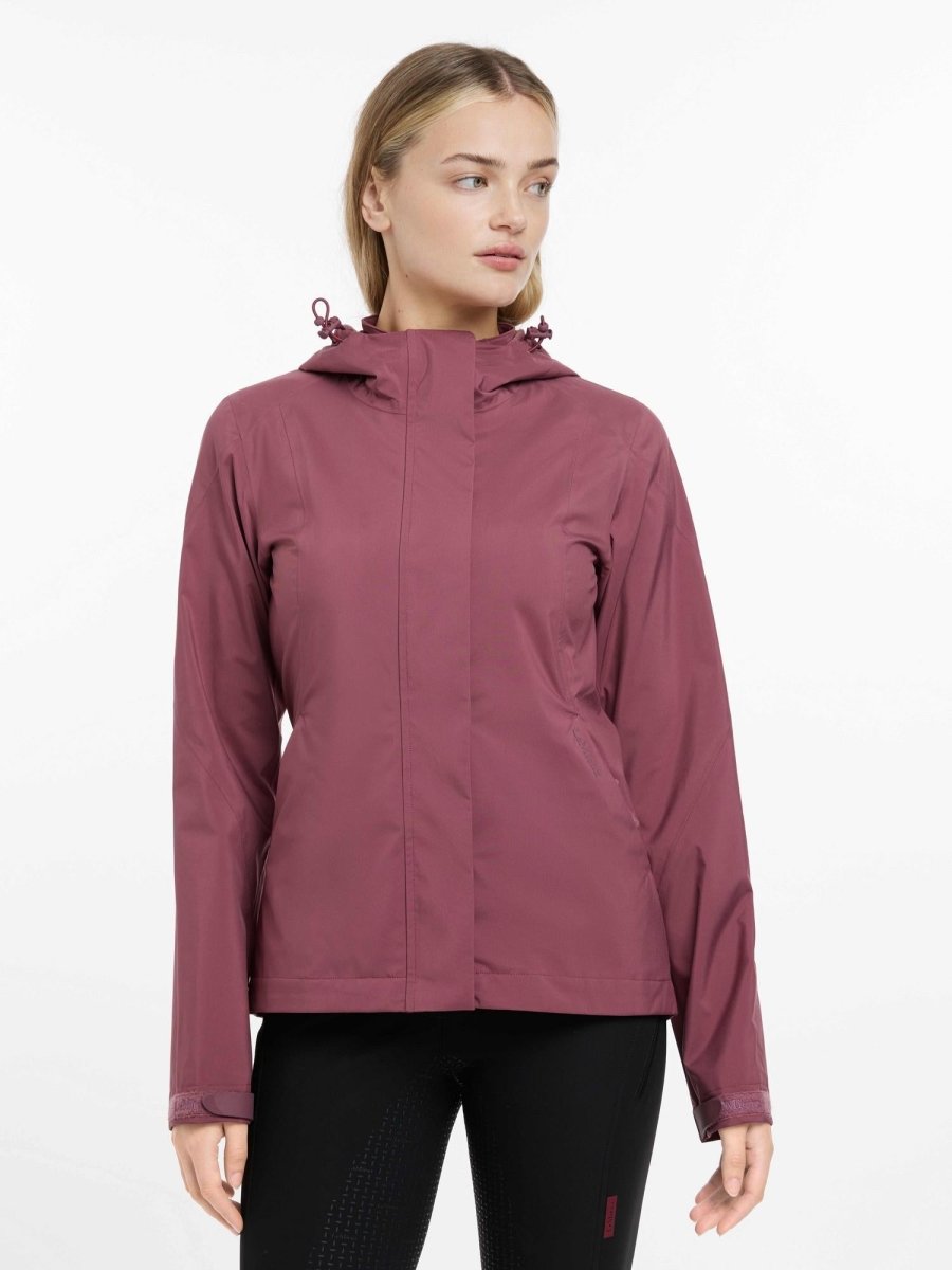 LeMieux SS25 Ladies Isla Short Waterproof Jacket - Rosewood - UK 10