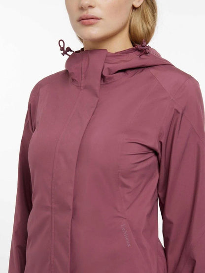 LeMieux SS25 Ladies Isla Short Waterproof Jacket - Rosewood - UK 10