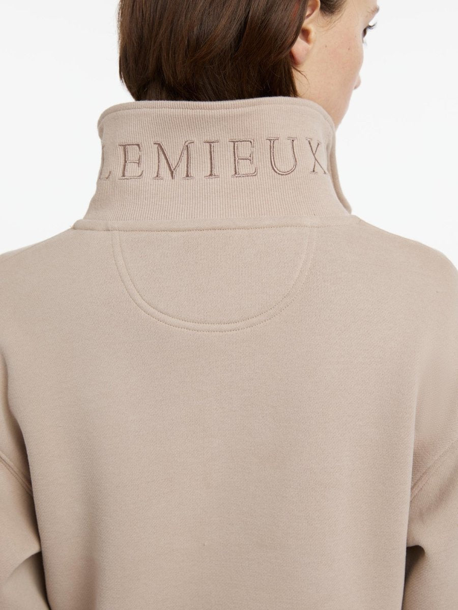 LeMieux SS25 Ladies Keira Quarter Neck Sweat - Almond - UK 6