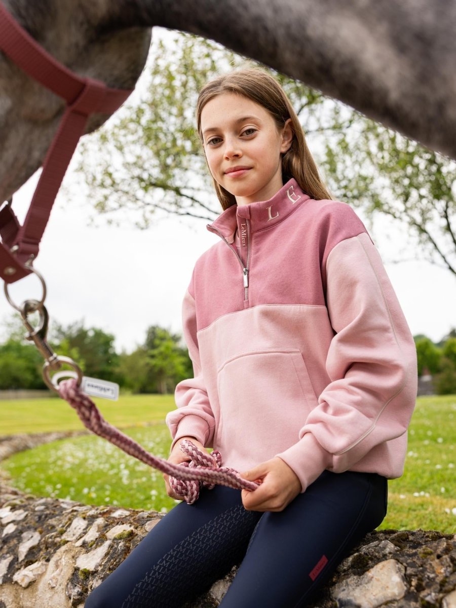 LeMieux SS25 Young Rider Kate Quarter Zip - Blossom - 11 - 12 years