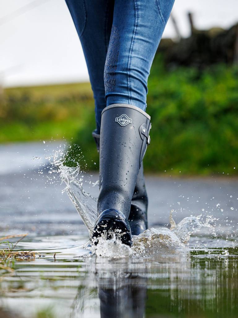 LeMieux Stride Wellington Boots - Navy - UK 4