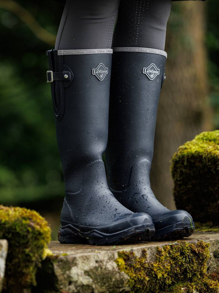 LeMieux Stride Wellington Boots - Navy - UK 4