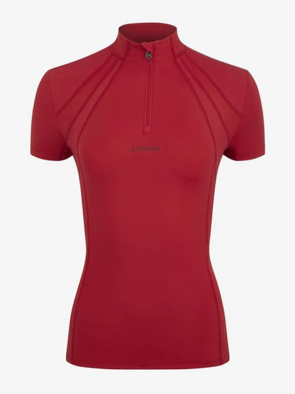 Mia Mesh Short Sleeve Base Layer SS24 - Chilli - UK 6