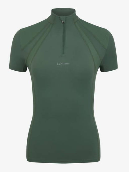 Mia Mesh Short Sleeve Base Layer SS24 - Hunter Green - UK 6