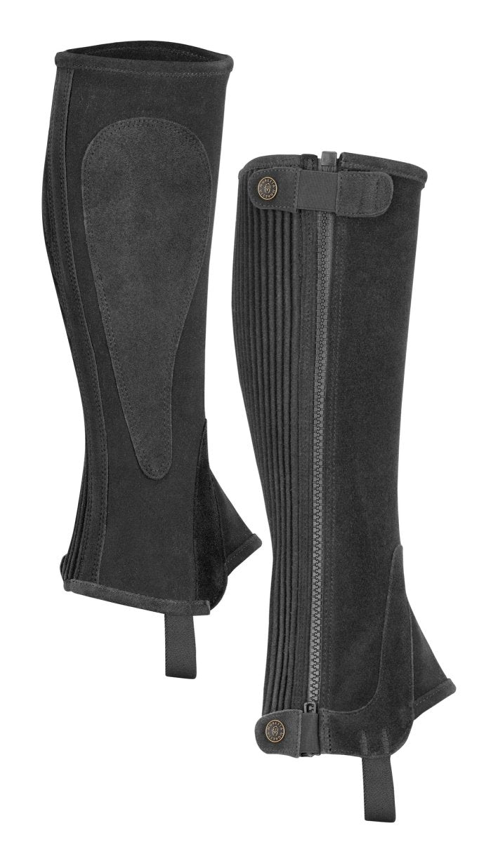 Moretta Suede Half Chaps - Child - Black - L