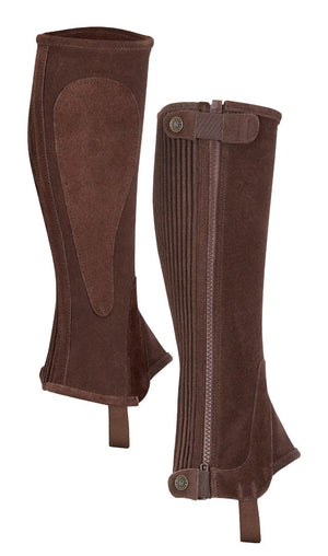 Moretta Suede Half Chaps - Child - Brown - L