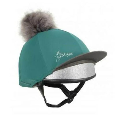 My LeMieux Luxury Pom Pom Hat Silk - Peacock - 