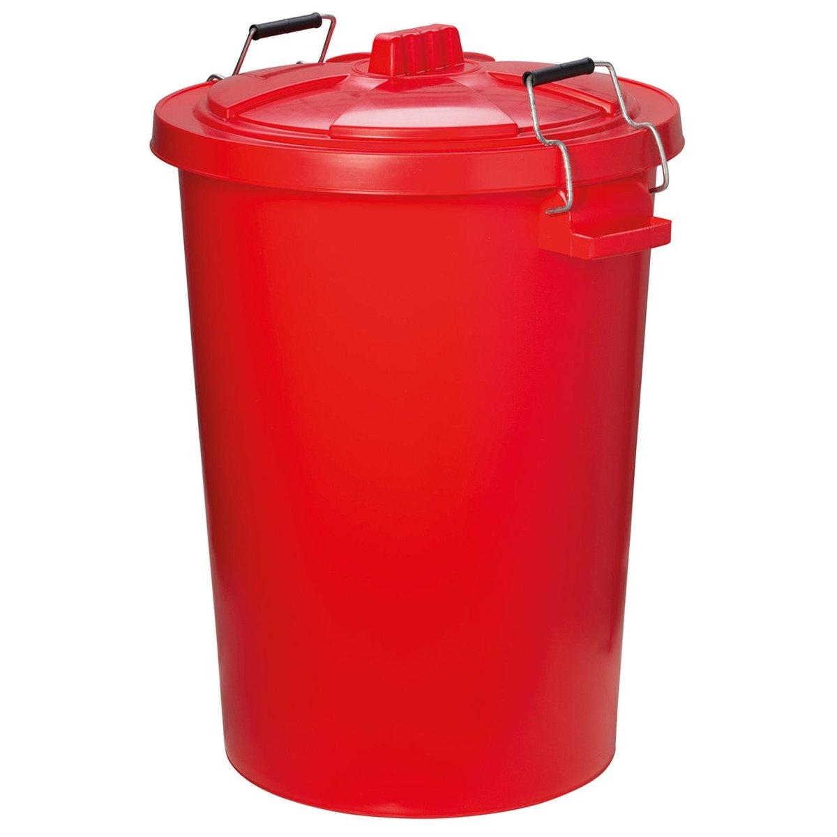 Prostable Dustbin C/W Locking Lid - Red - 90Lt