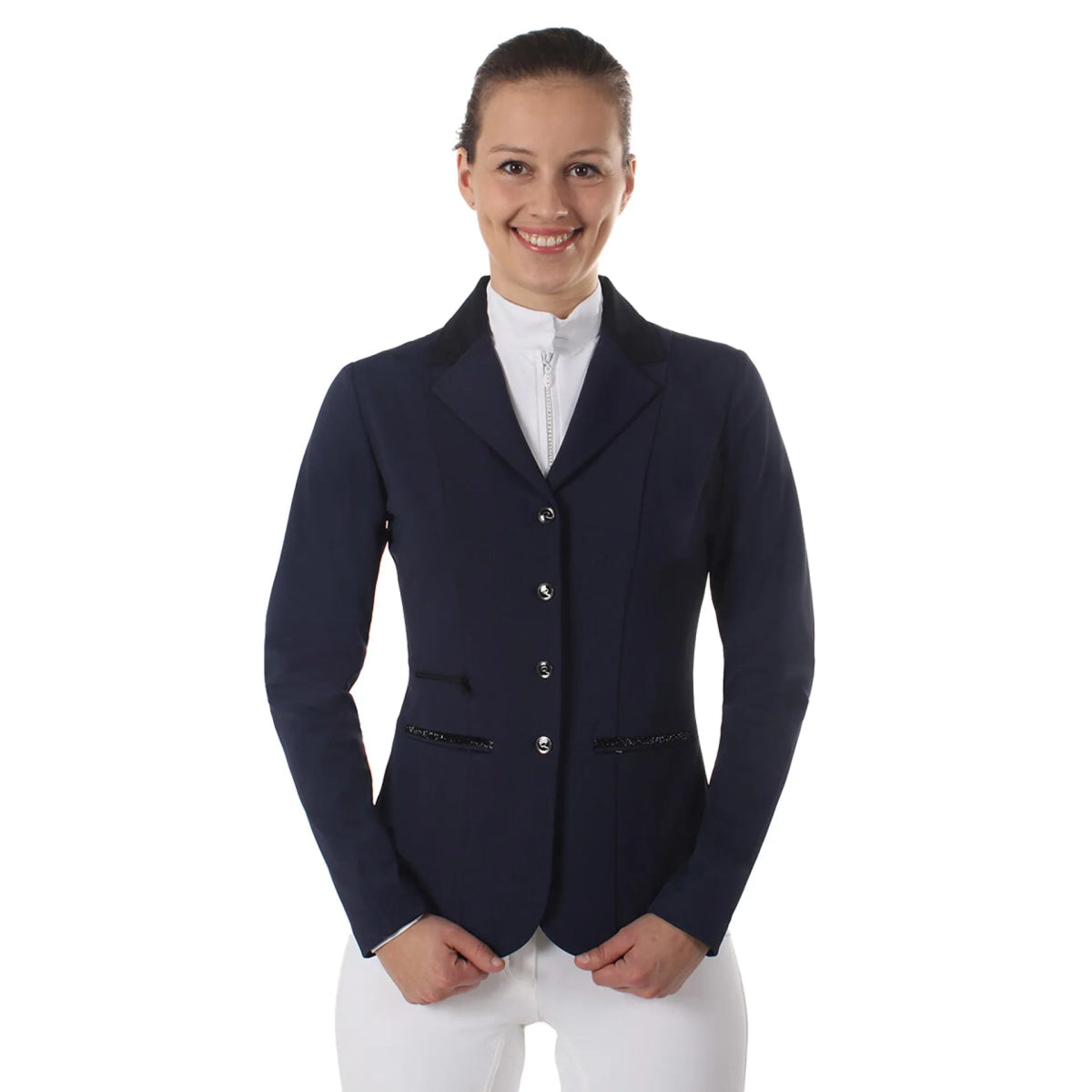 QHP Ladies Julliet Competiton Jacket - Navy - Ladies 6