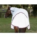 Weatherbeeta Hybrid Seasons Combo Neck Fly Rug - White/Maroon - 4'0