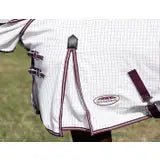 Weatherbeeta Hybrid Seasons Combo Neck Fly Rug - White/Maroon - 4'0