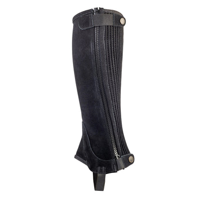 Moretta Suede Half Chaps - Adult - Black - L