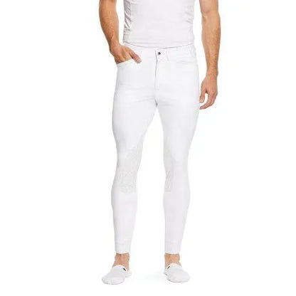 Ariat Mens Tri Factor Grip Knee Patch Breech - White - 28R