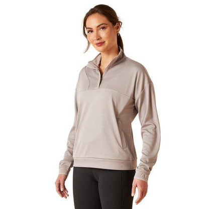 Ariat SS24 Womens Breathe 1/2 Zip Sweatshirt - Zinc - S