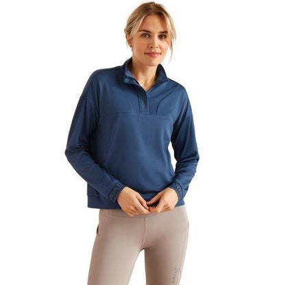 Ariat SS24 Womens Breathe 1/2 Zip Sweatshirt - Dark Denim - S