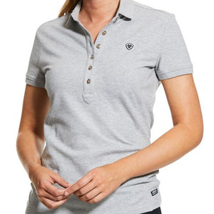 Ariat SS24 Womens Prix 2.0 Polo - Heather Grey - XS