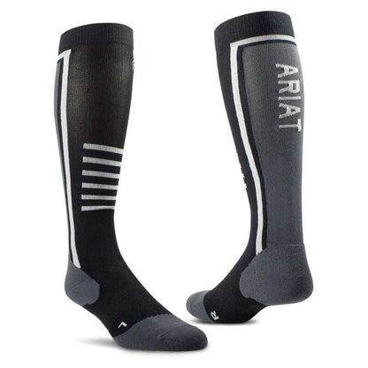 Ariat Tek Slimline Performance Socks - Mulberry/Ebony -