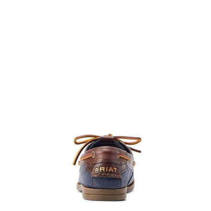 Ariat Womens Antigua Boat Shoe - Navy/Chocolate - 3