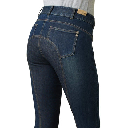 Ariat Womens Halo Denim Breech Full Seat - Marine - 22R