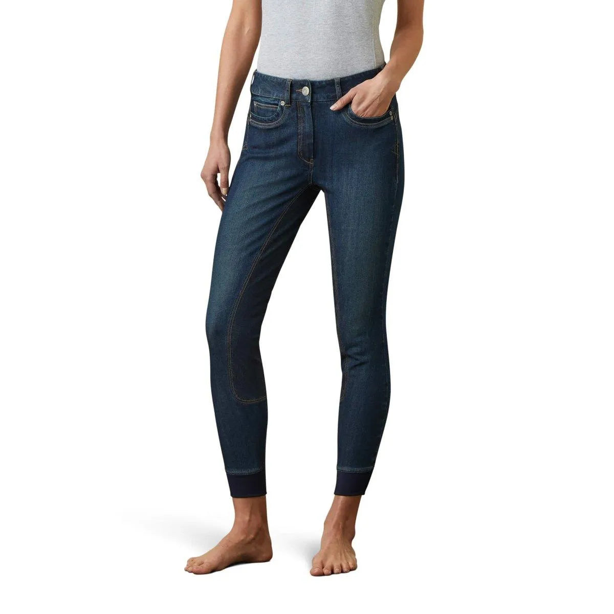 Ariat Womens Halo Denim Breech Full Seat - Marine - 22R