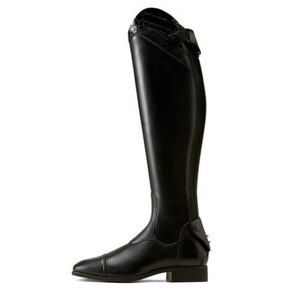 Ariat Womens Palisade Show Leather Riding Boot - Black / Black Croc Print - 4.5\37.5