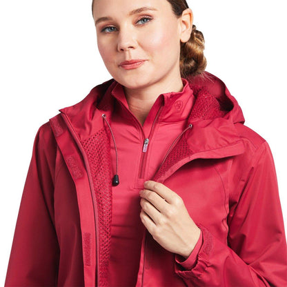 Ariat Womens Spectator Waterproof Jacket - Red Bud - Extra Small