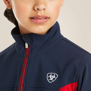 Ariat Youth New Team Softshell Jacket - Navy - L