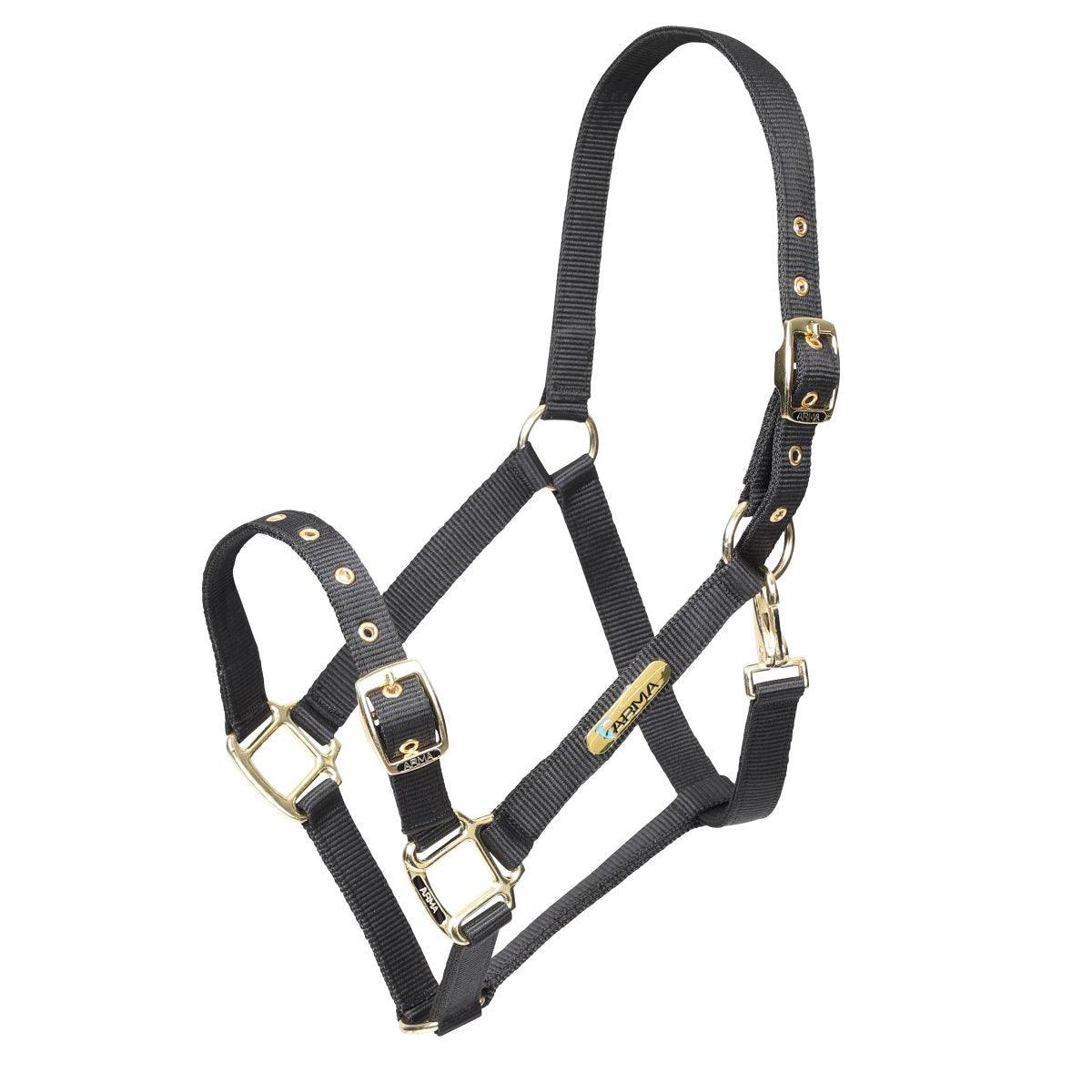 ARMA Adjustable Headcollar - Black - Cob