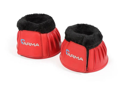 ARMA Fleece Over Reach Boots - Black - Cob