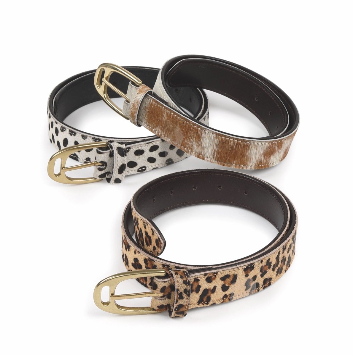 Aubrion 35mm Cow Hair Belt - Cow Print - 100Cm