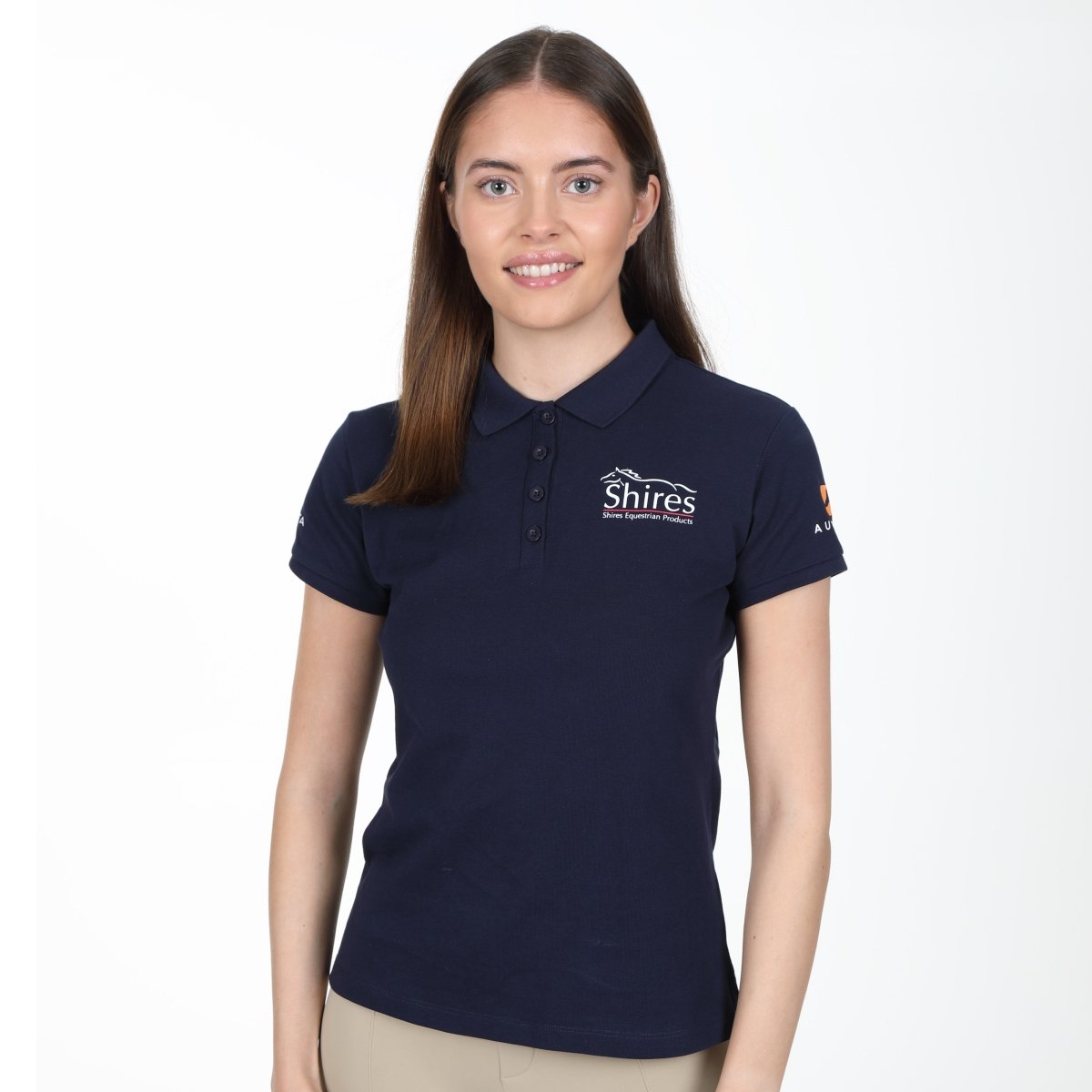 Aubrion Branded Polo Shirt - Navy - XXS