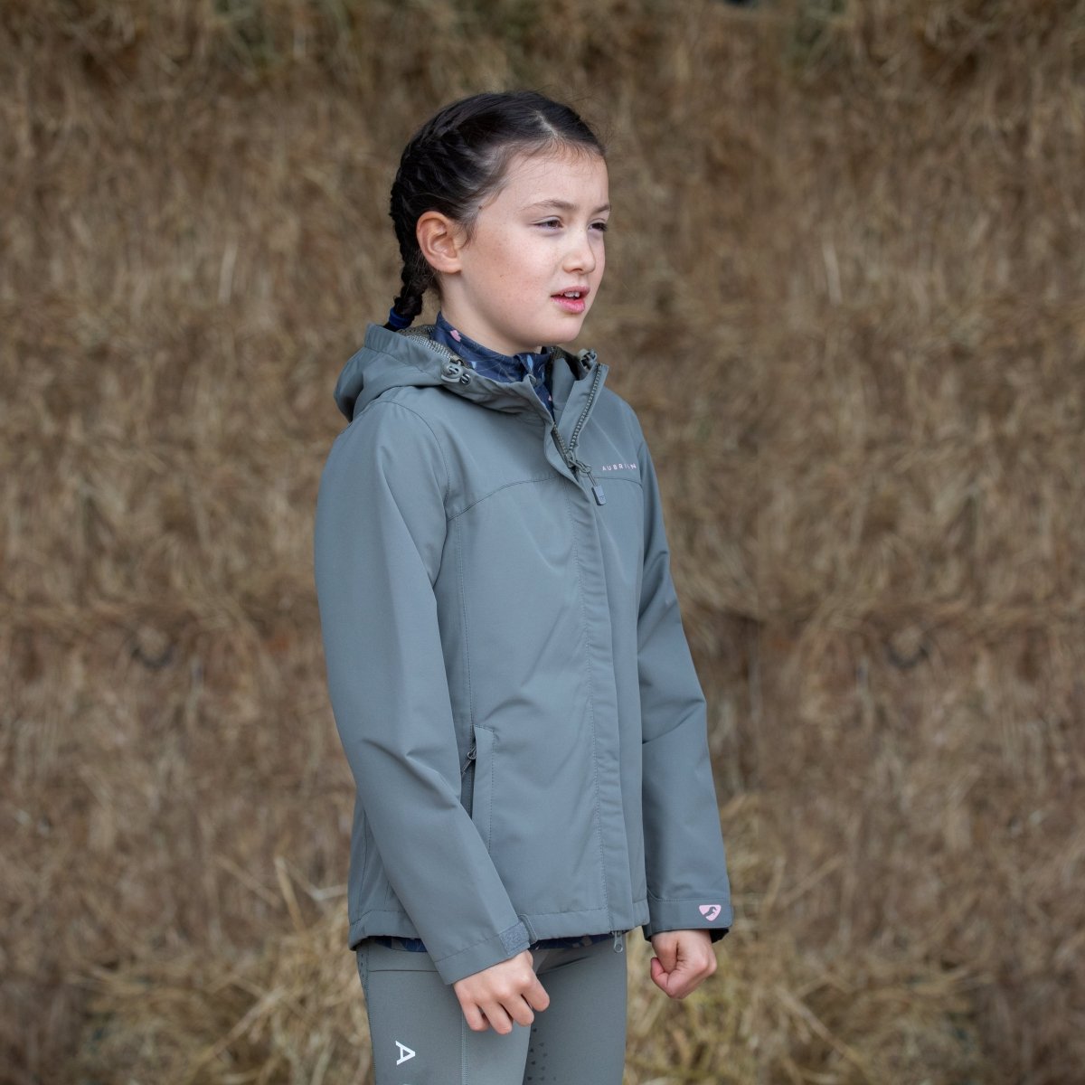 Aubrion Cloudburst Raincoat - Young Rider - Navy - 11/12 Yrs